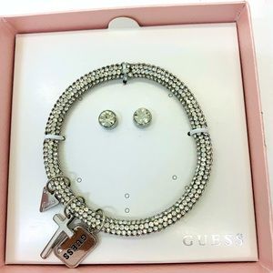 GUESS Rhinestone Bracelet and earrings set